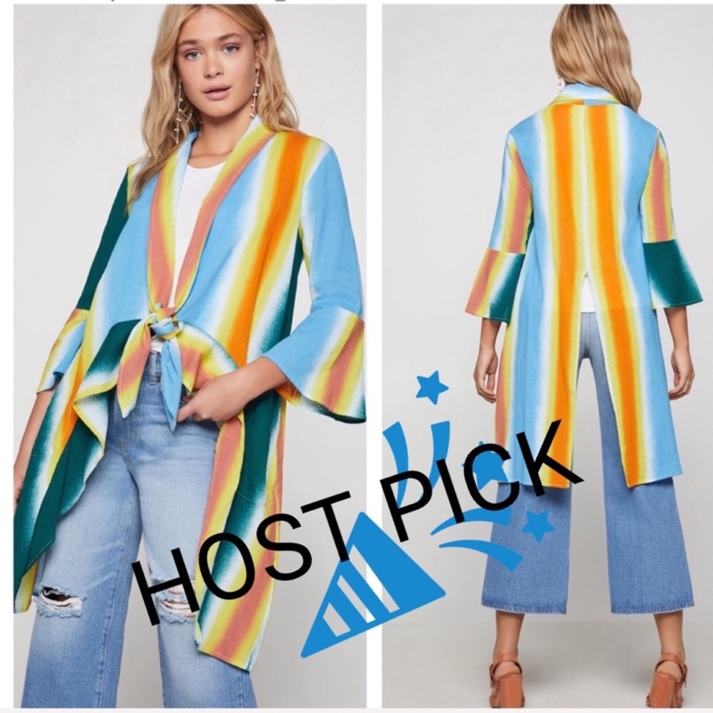 BCBG HI LO SPLIT BACK DUSTER NWT